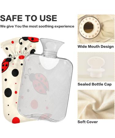 Ladybird Hot Water Bottle with Cover - 2L Large for Pain Relief | Ideal for Bed Hands & Feet - Buy Online on GoSupps.com