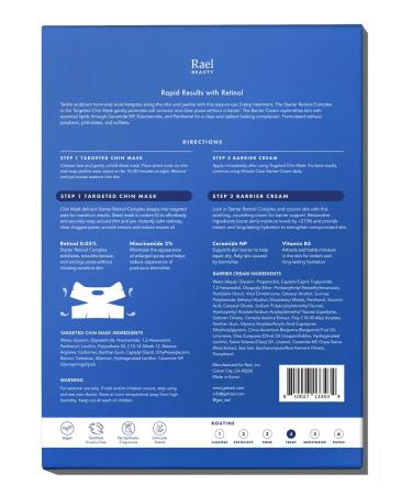 Buy Rael Skin Care: Retinol Chin Masks & Miracle Clear Barrier Cream - Vegan Korean Face Masks for All Skin Types | International Shipping Available - Buy Online on GoSupps.com
