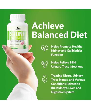 Logic Nutra Chanca Piedra Kidney Stone Breaker 800mg - 120 Tablets for Gallbladder Cleanse & Urinary Pain Relief - Buy Online on GoSupps.com