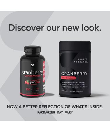 Sports Research Cranberry Whole Fruit Concentrate - 25,000mg Equivalent Fresh Cranberries - Pacran, Non-GMO, Gluten-Free (90 Softgels) - Buy Online on GoSupps.com