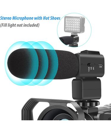 KOMERY 4K Video Camera with External Mic, 32G SD Card, 2.4G Remote | Night Vision, 18X Digital Zoom, WiFi | Perfect for YouTube | 56MP UHD Camcorder - Buy Online on GoSupps.com