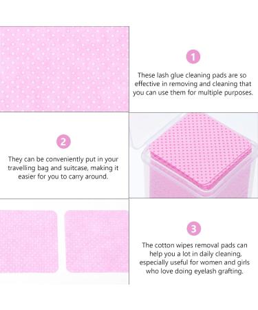 FOMIYES 600Pcs Lint Glue Wipes for Eyelash Extension & Nail Polish | Pink Cleaning Supplies - Buy Online on GoSupps.com