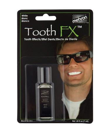 Mehron Makeup Tooth FX with Brush for Special Effects Halloween Movies (.25 oz) (White)