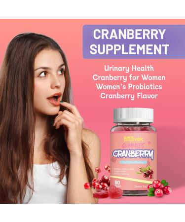 Cranberry Gummies 1000mg Supplements for Women with D-Mannose 250mg Womens Probiotic Gummies Urinary Tract Health Cranberry Flavor NO GMOs 60 Count 60 Count (Pack of 1) - Buy Online on GoSupps.com