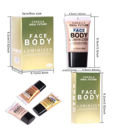 3-Piece Liquid Highlighter & Metallic Eyeshadow Palette Set - Long Lasting, High Pigmented & Waterproof Makeup for Women - Buy Online on GoSupps.com