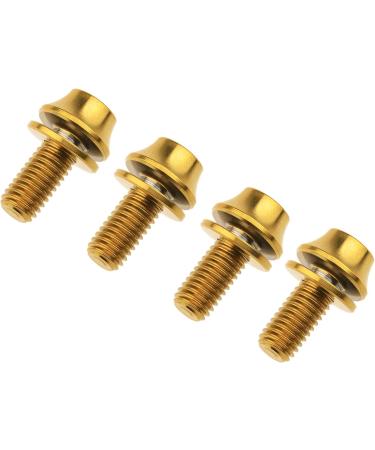 Wanyifa Titanium M5x12mm Bicycle Water Bottle Cage Bolts with Washers - Pack of 4 Gold - Buy Online on GoSupps.com