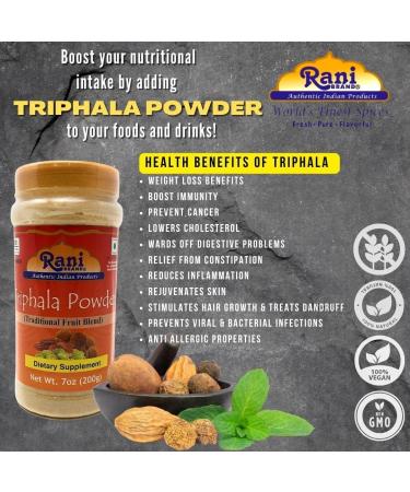 Rani Triphla Powder 7oz (200g) - All Natural Vegan Dietary Supplement - Buy Online on GoSupps.com