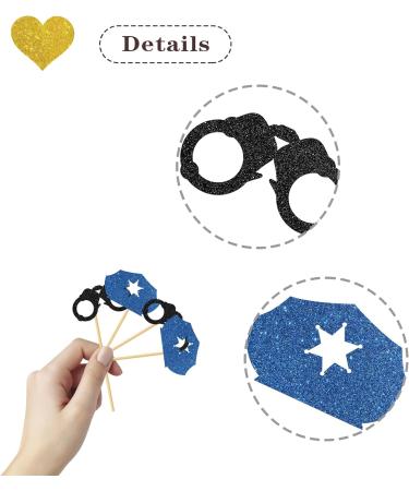 MonMon & Craft Congrats Officer Cupcake Toppers/Future Police Graduation Cupcake Decor/Class of 2024 Cupcake Toppers/Police Academy Graduation Party Cupcake Decorations Black Blue Glitter 24 Pcs - Buy Online on GoSupps.com