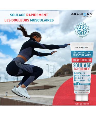 Relaxing Muscle Pain Gel GRANIONS | Quickly Relieve Joint Muscle and Post-Traumatic Pain | Cryotherapy Effect Scientifical - Buy Online on GoSupps.com