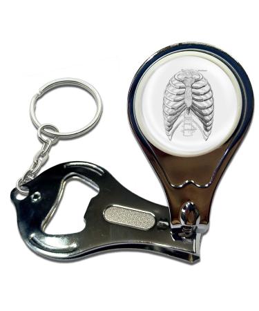 BadgeBeast.co.uk Ribcage - Key Ring Bottle Opener and Nail Clipper