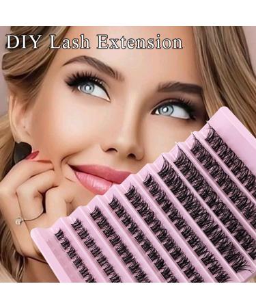Bransfy Cluster Lashes D Curl 120 Pcs | Individual False Eyelashes Extension | Natural Look Reusable Mix DIY | Super Thin Band | Soft & Comfortable | Fluffy Clusters - Buy Online on GoSupps.com