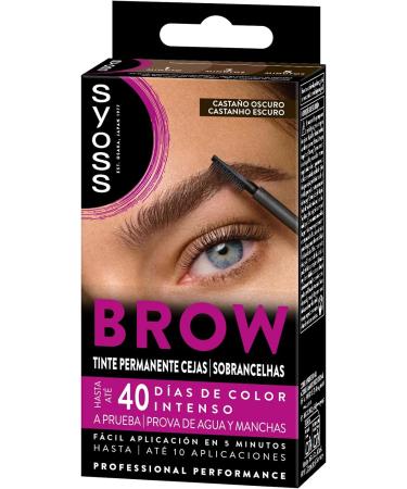  Syoss Syoss Brow Tint Permanent Eyebrow Color Dark Brown 3 Count Total Coverage & Long Lasting Color - Buy Online on GoSupps.com