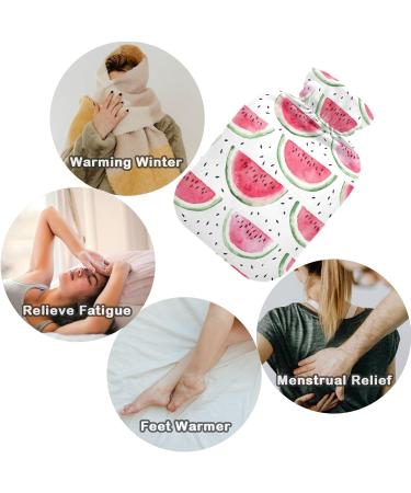 Shop Naanle Watermelon Slice Heat Bottle 1L | Transparent Hot Water Bottle with Cover for Pain Relief & Warmth Therapy - Buy Online on GoSupps.com