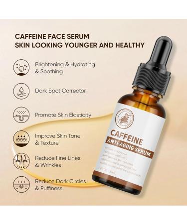 Retinol & Caffeine Eye Serum Retinol Serum for Face Under Eyes Anti-Wrinkle Collagen Serum Smoothing Firming Hydrating Reduces Puffiness Dark Circles & - Buy Online on GoSupps.com