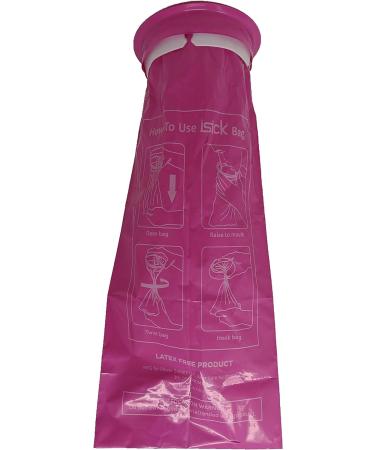 Premium 1000ml iSick Vomit Bags 48pk - Soothing Pink for Morning Sickness, Kids, Taxis, Drivers - Portable & No Mess - Medical Grade - Buy Online on GoSupps.com
