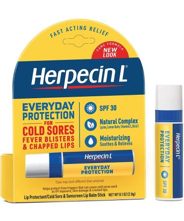 Herpecin-L Lip Balm Stick with SPF 30 - Moisturizing Lip Care for Cold Sores & Sun Protection - 0.1 Ounce - Buy Online on GoSupps.com