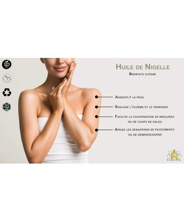  essentioil Organic Black Seed Oil - 100% pure and organic plant-based - Skincare for oily sensitive and dry skin - Haircare for dry and brittle hair - 100ml - French Brand Essentioil - Buy Online on GoSupps.com
