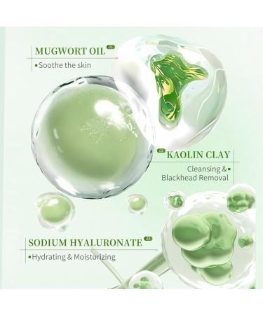 VKaoess Mugwort Clay Mask Stick for Deep Pore Cleansing Green Clay Mask Stick for the face with the Care & Sebum Control Oil Control & Pore Refining all skin types Skin Purifying 2 bottles - Buy Online on GoSupps.com