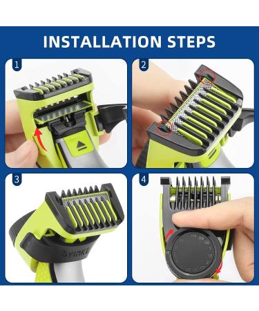 Yinke Guards Combs for Philips OneBlade | Adjustable 14-Length Precision Guide Comb Replacement Kit (0.4-10mm) - Buy Online on GoSupps.com