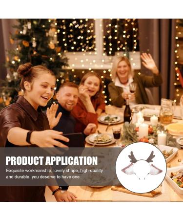 Lurrose Womens Headbands Deer Antlers Headband Hair Hoop: Reindeer Fawn Costume Headband with Ears Animal Ear Headdress Forest Woodland Animal Headpiece Jungle Animals - Buy Online on GoSupps.com