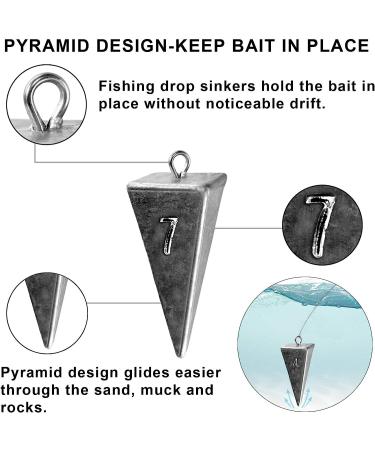 THKFISH Fishing Weights Kit - Inline Trolling, Torpedo, Coin, Disc, Pyramid, Saltwater - 1oz (10pcs) - Buy Online on GoSupps.com