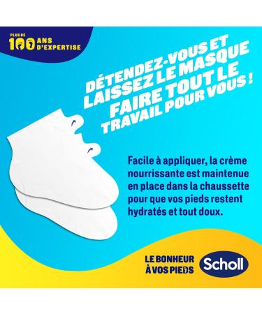 Dr. Scholl's Masque Pieds l'Amande et au Miel pour peaux s ches - En 20 minutes - Chaussettes de soin hydratantes non grasses et faciles utiliser - Masques et emballage recyclables - 1 paire - Buy Online on GoSupps.com