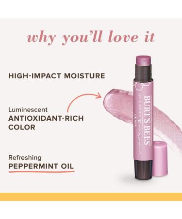 Buy Burt's Bees Tinted Lip Shimmer Guava | Natural Shiny Finish Lip Gloss with Peppermint Taste | International Shipping - Buy Online on GoSupps.com