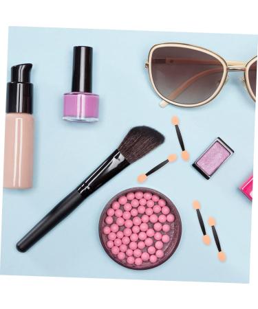 FRCOLOR 100pcs Double Ended Eyeshadow Brush Makeup Brush Mini Makeup Dual-side Smudger Tool Cosmetic 6.5x1.3cm Black - Buy Online on GoSupps.com