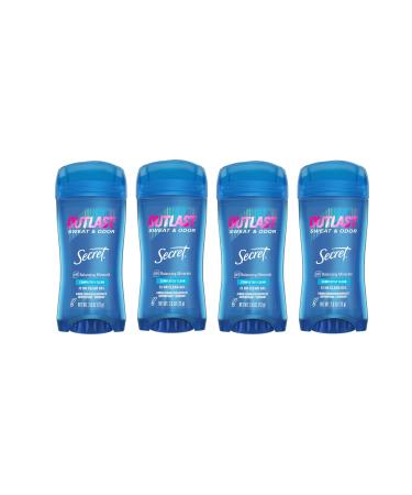 Secret Outlast Clear Gel Antiperspirant Deodorant for Women Completely Clean 2.6 oz (Pack of 4) Completely Clean 2.6 Ounce (Pack of 4)