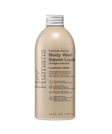 Hey Humans Lavendar Vanilla Moisturizing Body Wash with Natural Ingredients - Jojoba Oil | Vegan Cruelty Free 14 fl. Oz