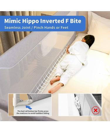HOMEAL Extra Tall Toddler Bed Rail Guard - Grey 78.7 - Fits Twin, Queen, King Size Mattress - Infant Safety Guardrail - Buy Online on GoSupps.com