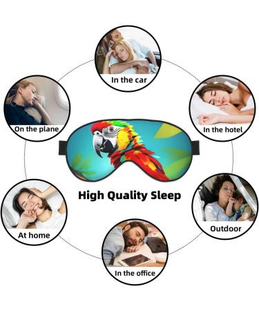 Buy Parrots On Tree Print Unisex Sleeping Eye Mask - Soft Adjustable Perfect for Travel & Relaxation - Buy Online on GoSupps.com