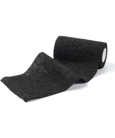 Cojj 12pc Black Self-Adhesive Cohesive Bandage 10cm x 4.5m - Waterproof Elastic Wound Care for Humans & Pets - Buy Online on GoSupps.com