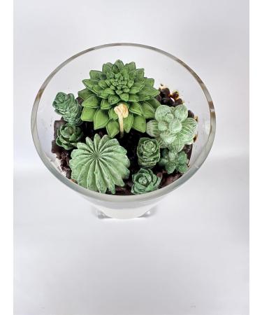 Buy Succulent Garden Candle Centerpiece | Green Aromatic Decor | International Shipping Available - Buy Online on GoSupps.com