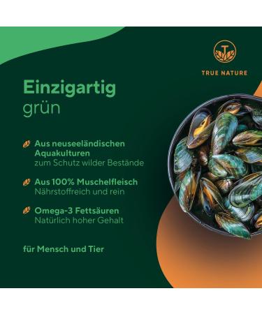 Buy True Nature Green Lip Shell - 450 Capsules | High Dose 2000mg | 50% More Content | Additive-Free | New Zealand Cultivated | Lab Tested | German Quality - Buy Online on GoSupps.com