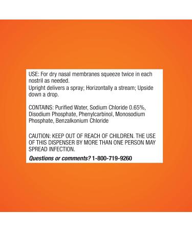 Amazon Basic Care Premium Saline Nasal Moisturizing Spray, Non-Medicated Relief for Dry, Irritated Nose, 3 fl oz (Pack of 1) - Buy Online on GoSupps.com
