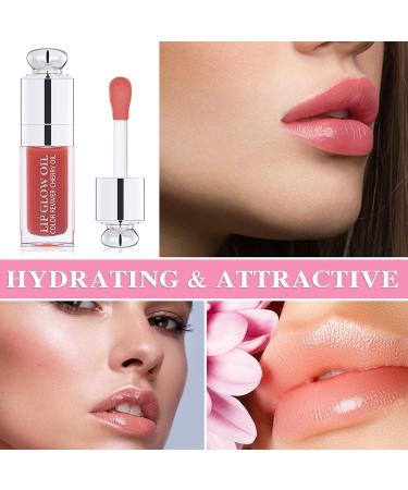Unyoke Hydrating Lip Glow Oil: Tinted Lip Care Oil for Dry Lips - Non-Sticky Formula with Big Brush Head for Plumping Effects - Glossy Finish - 007 - Buy Online on GoSupps.com