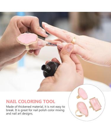 Lurrose 3pcs Rings Nail Gel Polish Tool Set | Manicure Mixing Pallet Nail Art Supplies & DIY Paint Trays - International Shipping Available - Buy Online on GoSupps.com