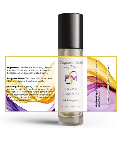 Buy China Rain Fragrance Oil - 3 Glass Roll-On Bottles (10ml) | International Shipping Available - Buy Online on GoSupps.com