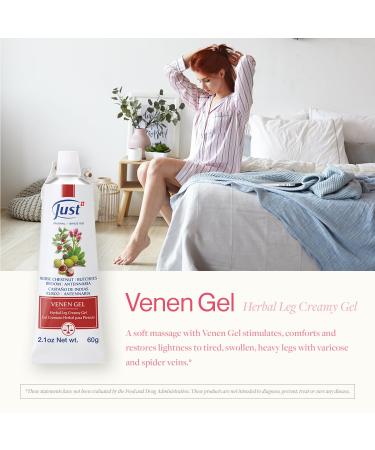 Swiss Just Original Horse Chestnut Gel 60g Herbal Relief for Tired & Swollen Legs | Varicose Veins Treatment with Wild Myrtle & Natural Ingredients - Buy Online on GoSupps.com