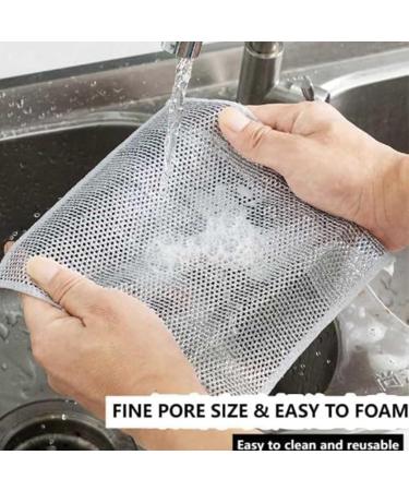 Multipurpose Wire Dishwashing Rags for Wet and Dry Multifunctional Non-Scratch Wire Dishcloth Double Stainless Steel Scrubber All-Purpose Wire Dishwashing Rag Remove Stubborn Stains (10pcs) - Buy Online on GoSupps.com