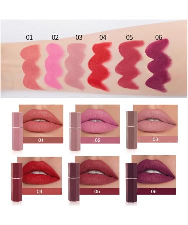 6pc Pink & Red Matte Lipstick Set - Long Lasting, Waterproof & Highly Pigmented - Buy Online on GoSupps.com