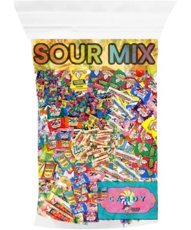Sour Candy Ultimate Variety Pucker Party Pack by Fote Candy Faves - Warheads Tox Waste Zotz Italian Candies Sour Smarties Sour Punch - (2 POUND)
