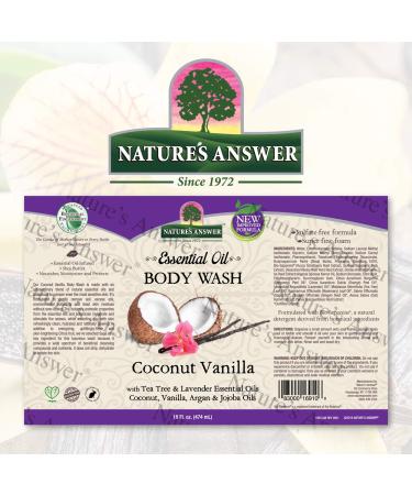 Nature's Answer Coconut Vanilla Body Wash - Vegan, Paraben-Free, 16oz - Ideal for Sensitive Skin - Buy Online on GoSupps.com