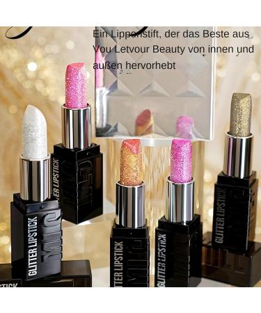  Generisch Set of 3 glitter lipsticks - Lip gloss - Moisturizing lipstick - For the office home everyday life travel Valentine's Day holidays women  - Buy Online on GoSupps.com