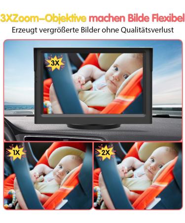 LuckView BM1 Baby Back Seat Camera - 1080p Night Vision Triple Zoom Easy 5-Minute Install | International Shipping Available - Buy Online on GoSupps.com