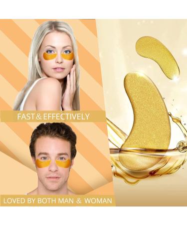 Golden Under Eye Patches for Puffy Eyes Dark Circles & Wrinkles - Collagen-Enriched Treatment for Brightening & Firming - Buy Online on GoSupps.com