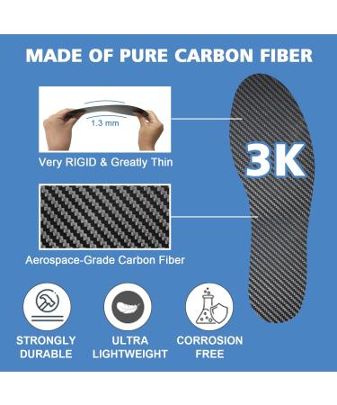 Carbon Fiber Insoles for Hallux Rigidus Pain Relief - Lightweight Shoe Inserts for Running - Women's Size 13, Men's Size 12 - Buy Online on GoSupps.com