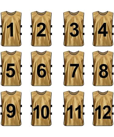 TOPTIE Numbered Training Vests Set (#13-24) - Pack of 12 Soccer Pinnies - Buy Online on GoSupps.com