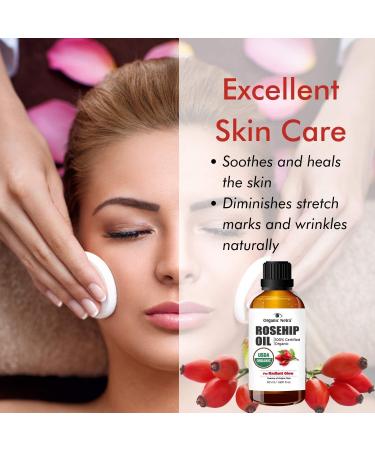 Organic Netra Rosehip Seed Oil for Skin Hydrates & Moisturize Skin 100% Organic Pure & Natural Oil Good Radiant Glow Light Weight All Skin Types 50ml - Buy Online on GoSupps.com